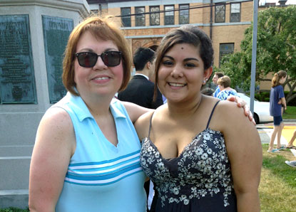Elizabeth Benstead and adopted daughter Ashley Rivera